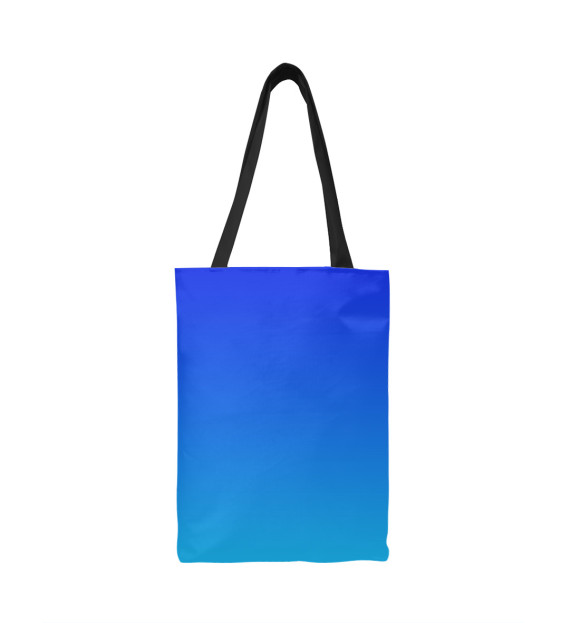 Сумка-шоппер с изображением Градиент: Синий в Голубой цвета 