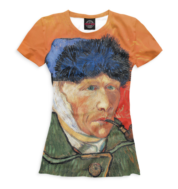Футболка для девочек с изображением Ван Гог цвета Белый