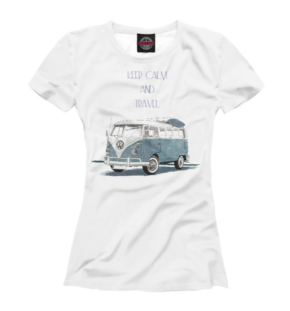 Женская футболка с изображением Volkswagen T1 цвета Белый