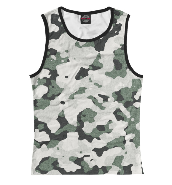 Женская майка с изображением Армейский цвета Белый