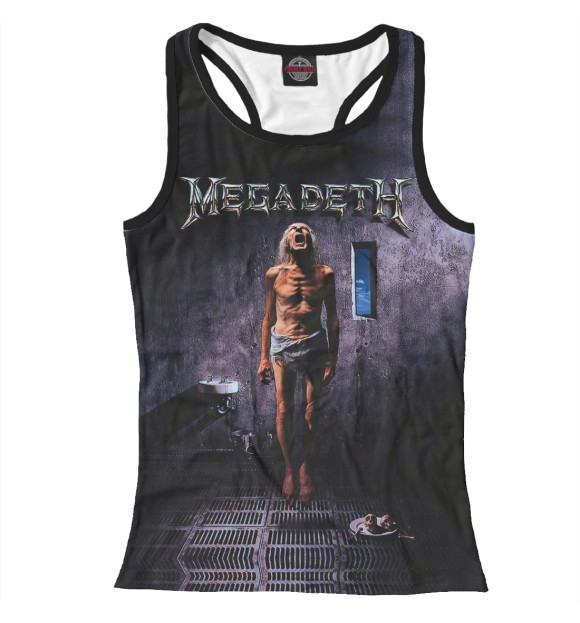 Женская майка-борцовка с изображением Megadeth цвета Белый