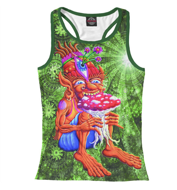 Женская майка-борцовка с изображением Грибоед цвета Белый