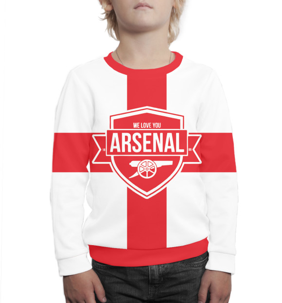 Свитшот для мальчиков с изображением Arsenal цвета Белый