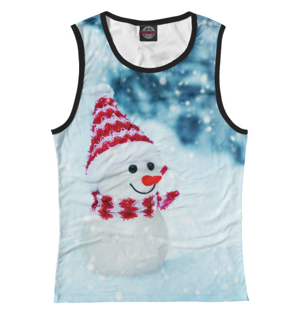 Майка для девочки с изображением Snowman цвета Белый