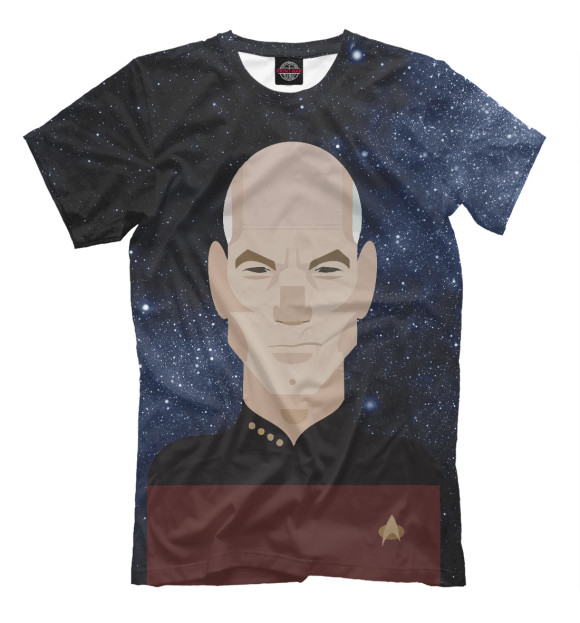 Мужская футболка с изображением Star Trek цвета Черный