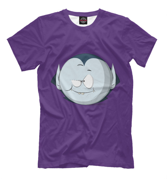 Мужская футболка с изображением Смайл IV уровня цвета Фиолетовый