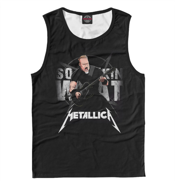 Мужская майка с изображением Metallica цвета Белый
