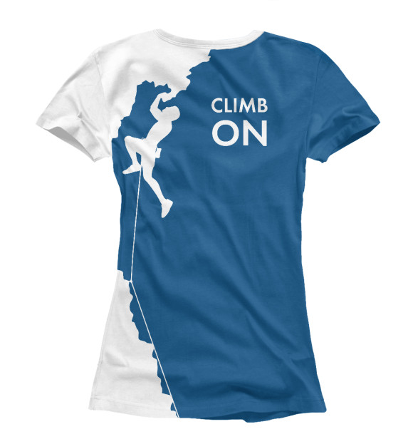 Женская футболка с изображением Climb ON цвета Белый