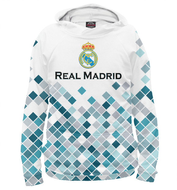 Женское худи с изображением Real Madrid цвета Белый