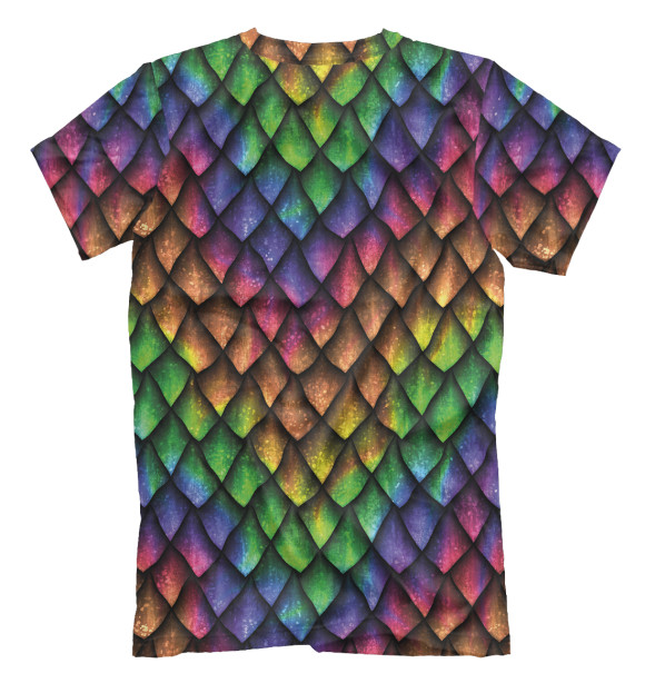 Футболка для мальчиков с изображением Чешуя дракона цвета Белый