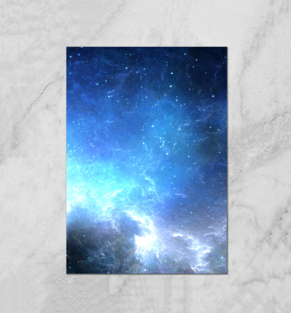 Плакат с изображением Галактика цвета Белый