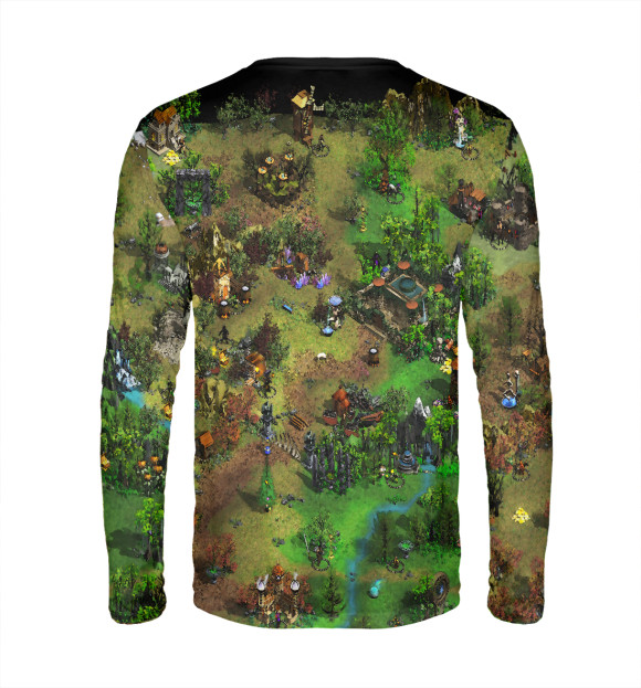 Мужской лонгслив с притом Heroes of might and magic цвета Белый Мужской лонгслив с изображением Heroes of might and magic цвета Белый