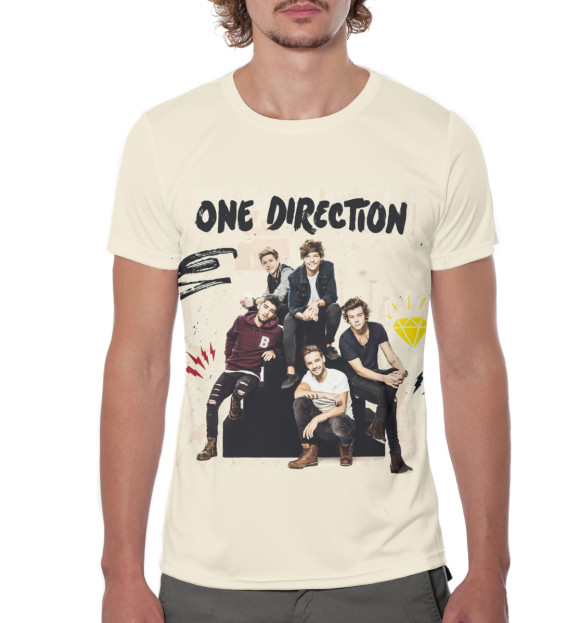 Мужская футболка с изображением One Direction цвета Белый