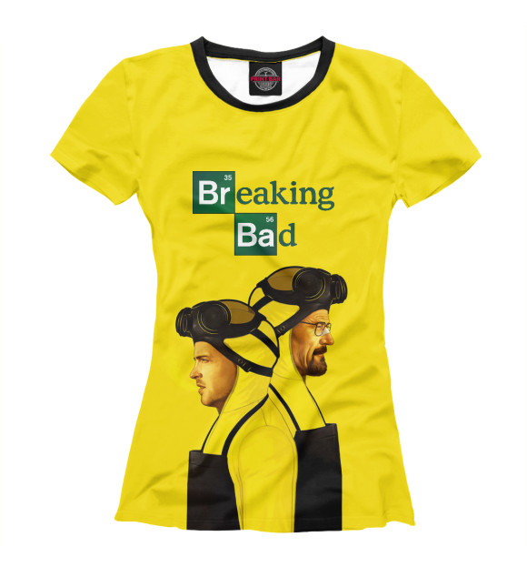 Женская футболка с изображением Breaking bad цвета Белый