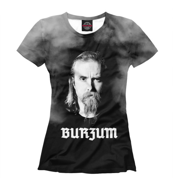 Женская футболка с изображением Burzum цвета Белый