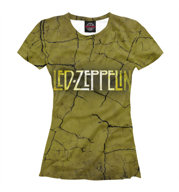 Футболка для девочек с изображением Led Zeppelin цвета Белый