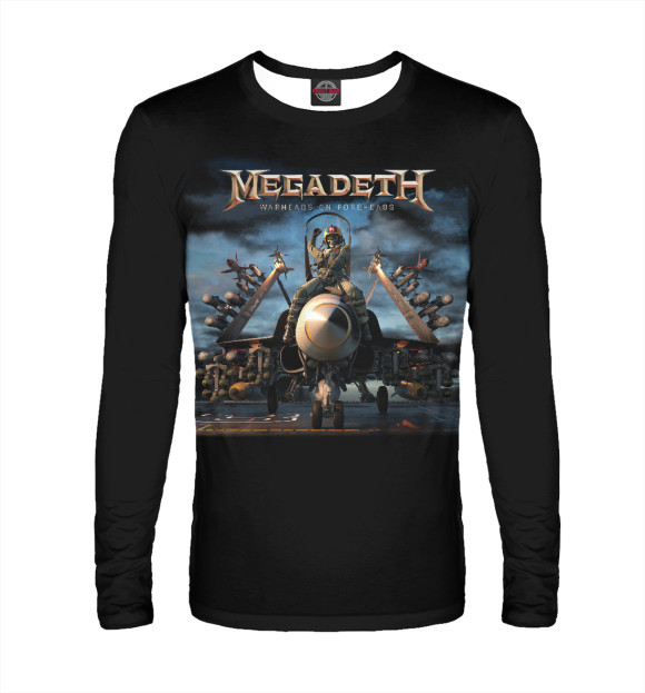 Мужской лонгслив с изображением Megadeth цвета Белый