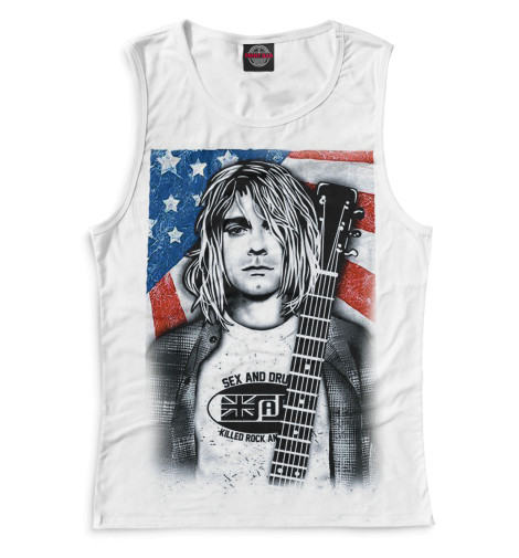 

Майки Print Bar, Белый, Kurt Cobain