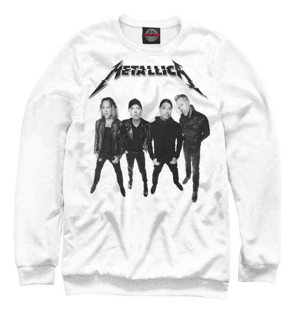 Женский свитшот с изображением Metallica цвета Белый