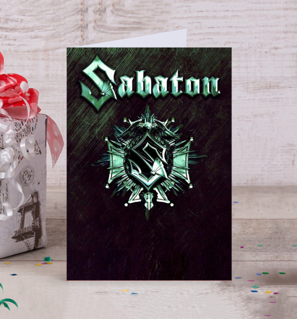 Открытка с изображением Sabaton цвета Белый