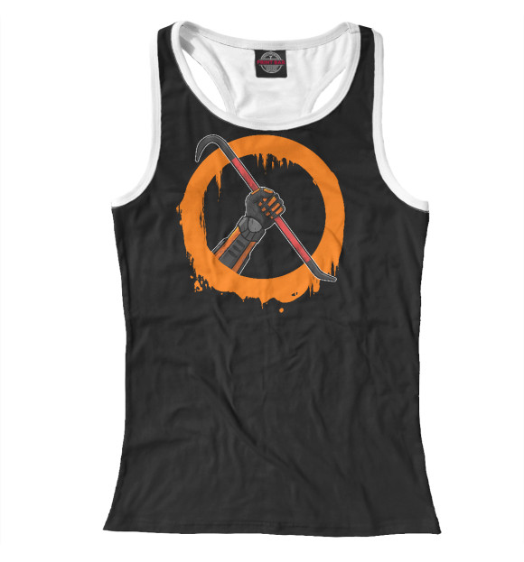 Женская майка-борцовка с изображением Лом цвета Белый