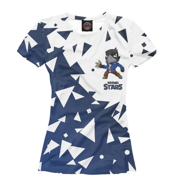 Женская футболка с изображением Brawl Stars: Crow цвета Белый