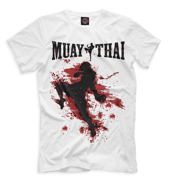 Мужская футболка с изображением Muay Thai цвета Молочно-белый