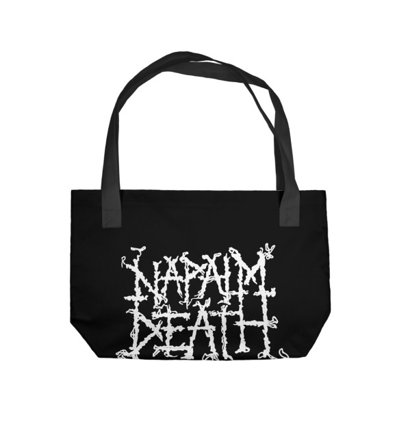Пляжная сумка с изображением Napalm Death цвета 