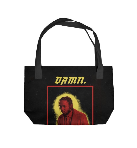 Пляжная сумка с изображением DAMN цвета 