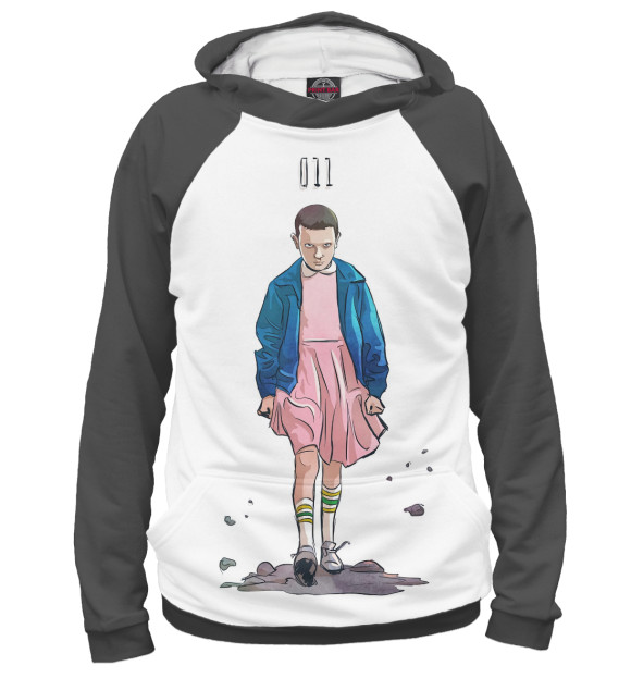 Мужское худи с изображением Оди цвета Белый