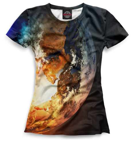 

Футболки Print Bar, Белый, Земля