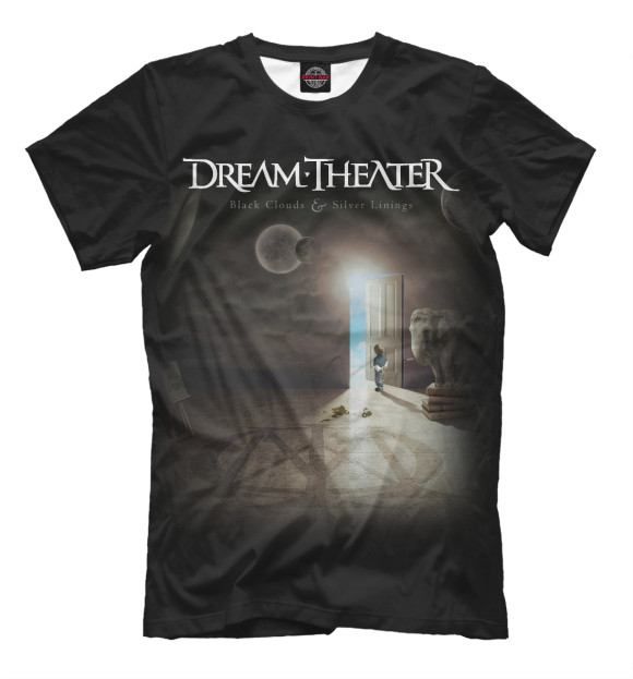 Мужская футболка с изображением Dream Theater цвета Черный