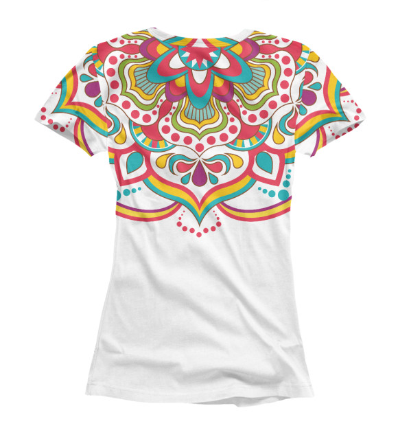 Женская футболка с изображением Mandala цвета Белый