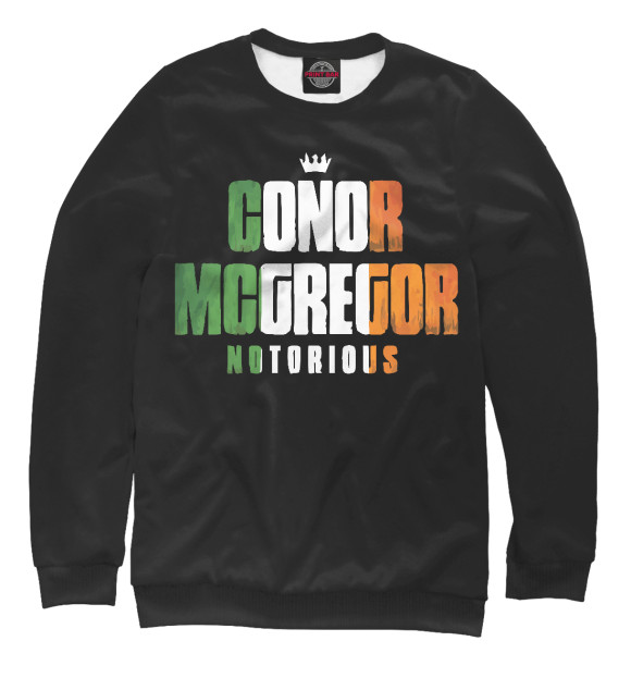 Женский свитшот с изображением Конор МакГрегор цвета Белый