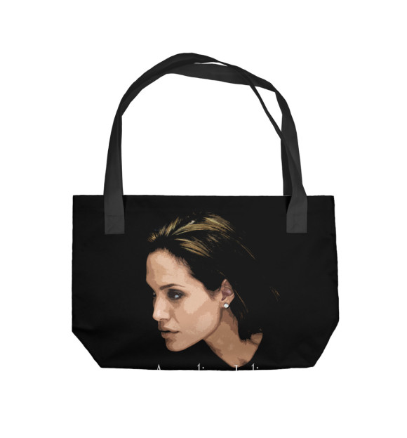 Пляжная сумка с изображением Angelina Jolie цвета 