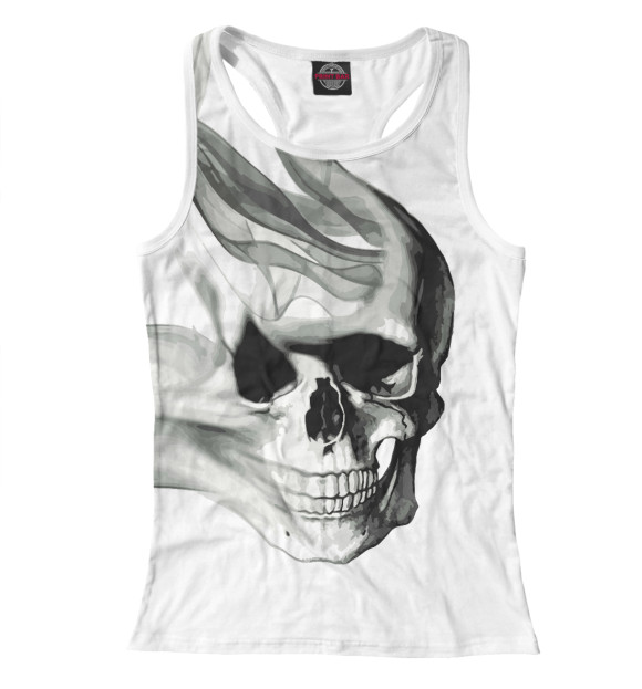 Женская майка-борцовка с изображением SKL цвета Белый