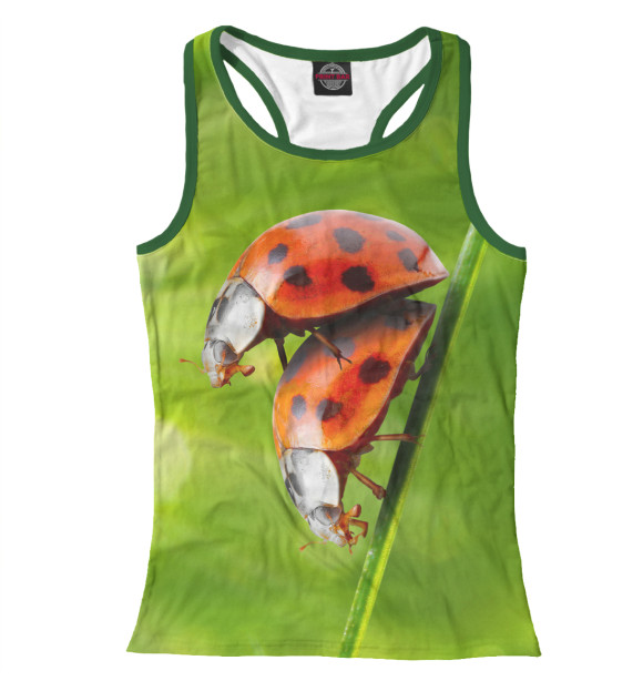 Женская майка-борцовка с изображением Природа цвета Белый