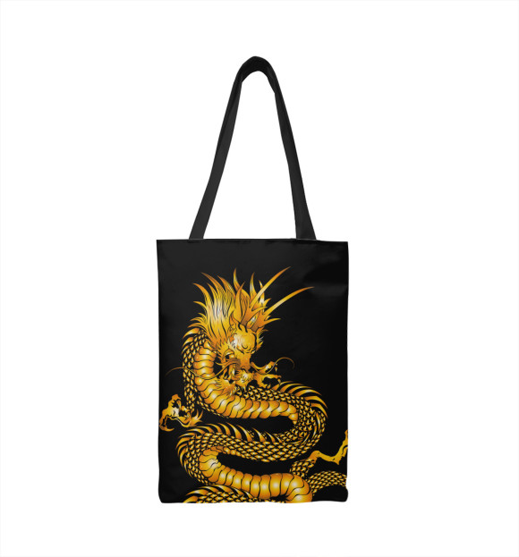 Сумка-шоппер с изображением Золотой Дракон цвета 