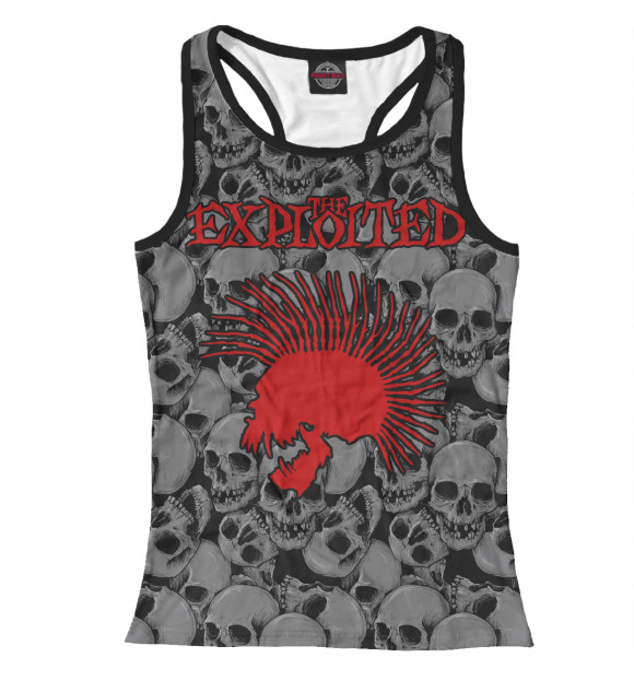 Женская майка-борцовка с изображением The Exploited цвета Белый