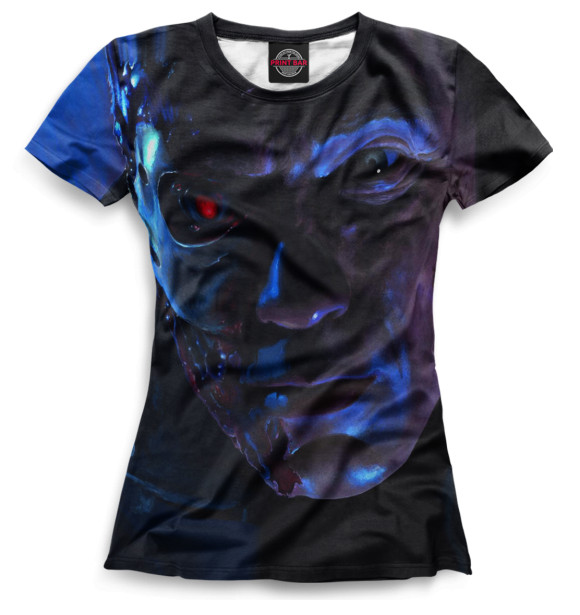 Футболка для девочек с изображением Терминатор цвета Белый