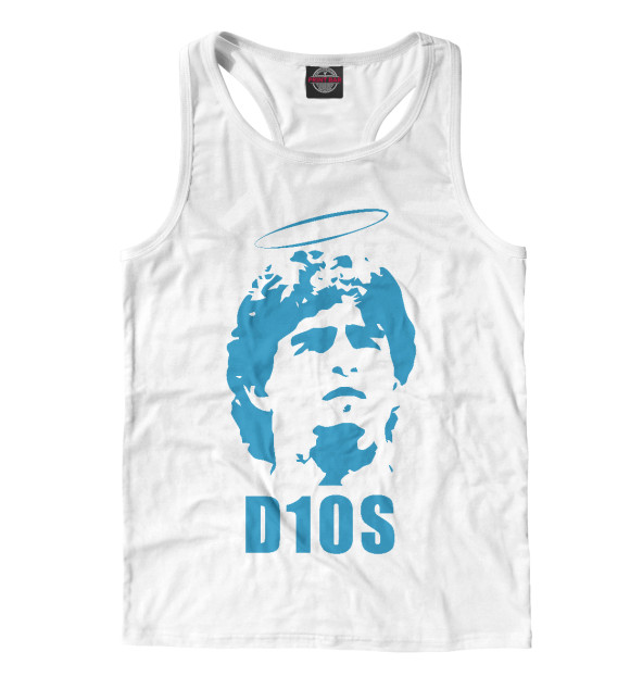 Мужская майка-борцовка с изображением Diego Maradona цвета Белый