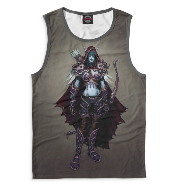 Мужская майка с изображением WoW цвета Белый