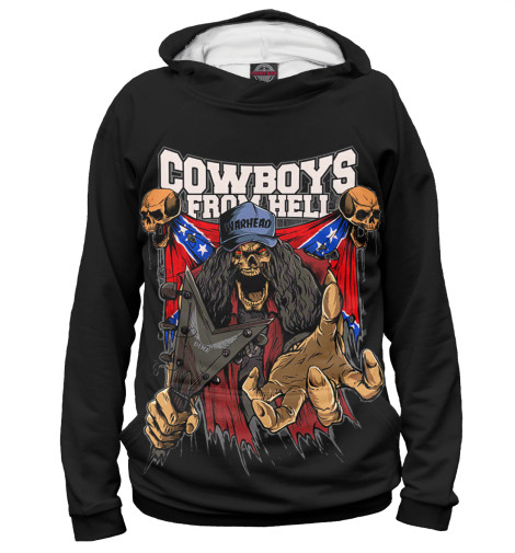 

Худи Print Bar, Белый, Cowboys From Hell