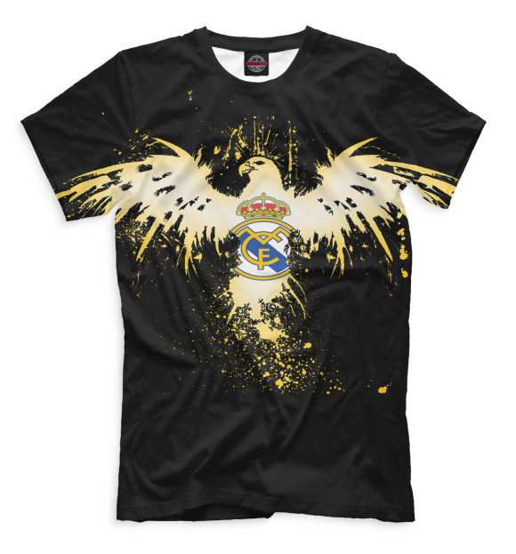 Мужская футболка с изображением Real Madrid цвета Черный