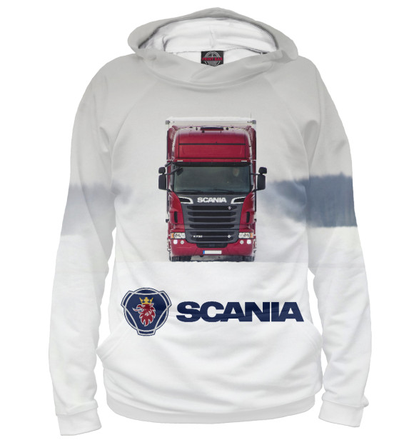 Худи для девочки с изображением Winter Scania цвета Белый