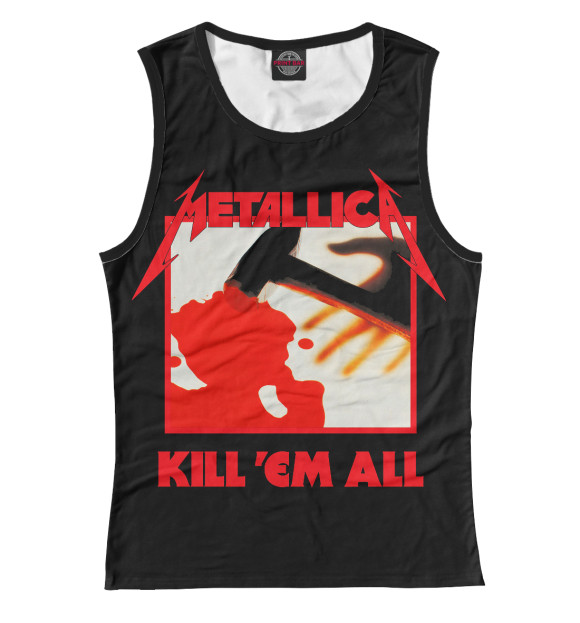 Майка для девочки с изображением Metallica Kill ’Em All цвета Белый