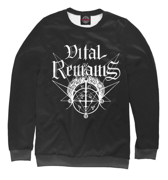 Свитшот для мальчиков с изображением Vital Remains цвета Белый