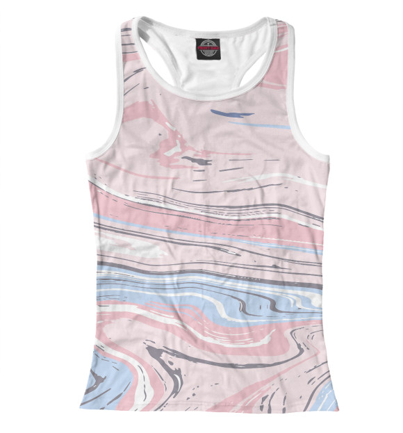 Женская майка-борцовка с изображением Разводы цвета цвета Белый