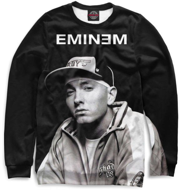 Женский свитшот с изображением Eminem цвета Белый