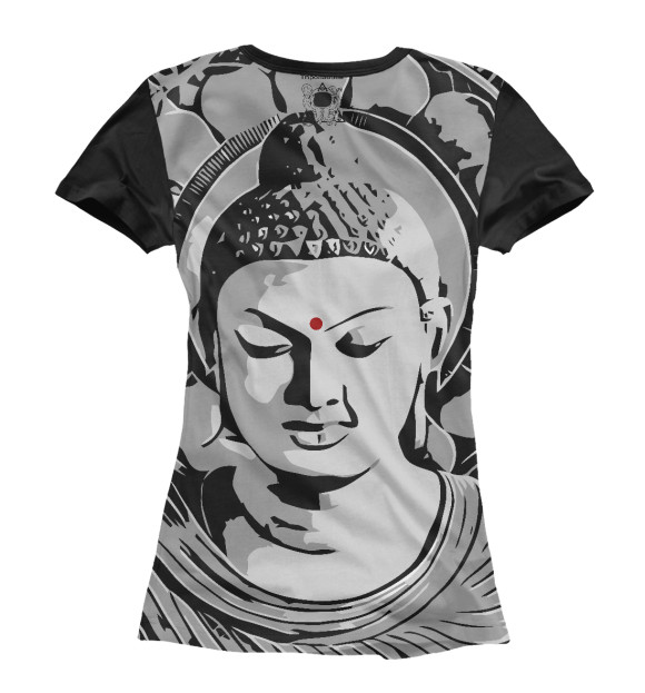 Женская футболка с изображением Buddha цвета Белый